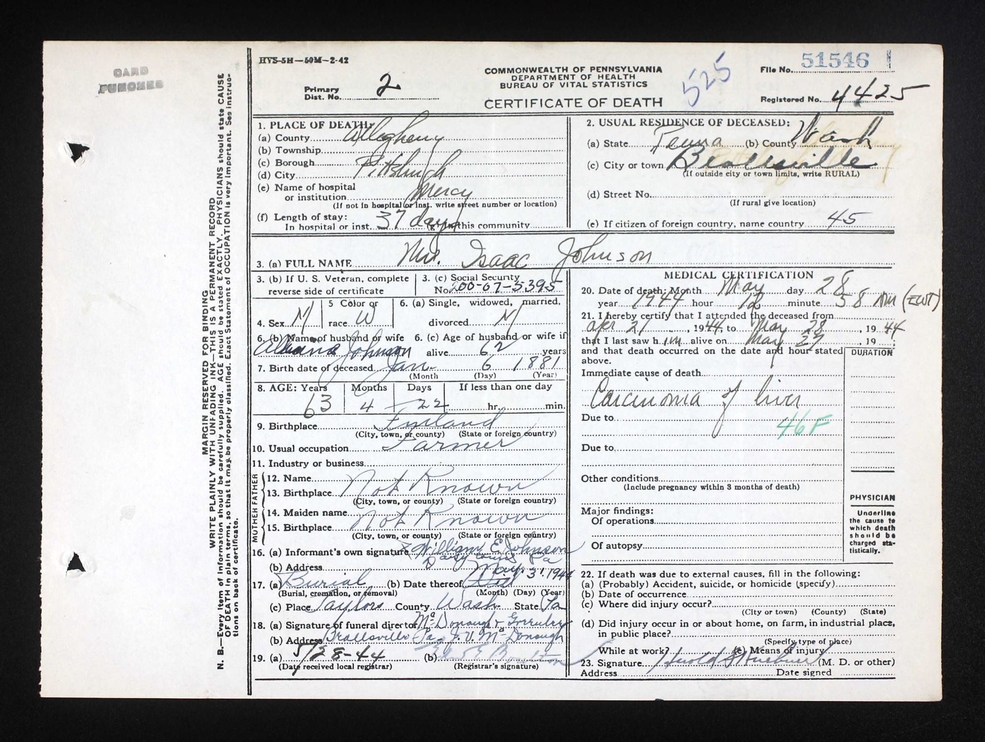 death cert